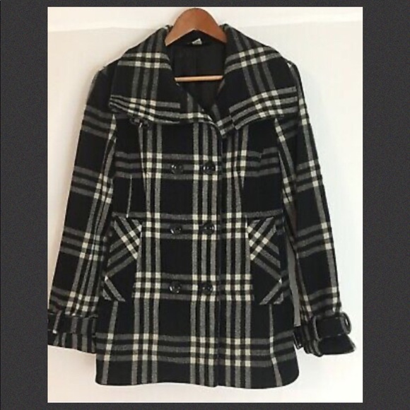 attention Jackets & Blazers - Attention Women’s Wool Blend Black Pea Coat